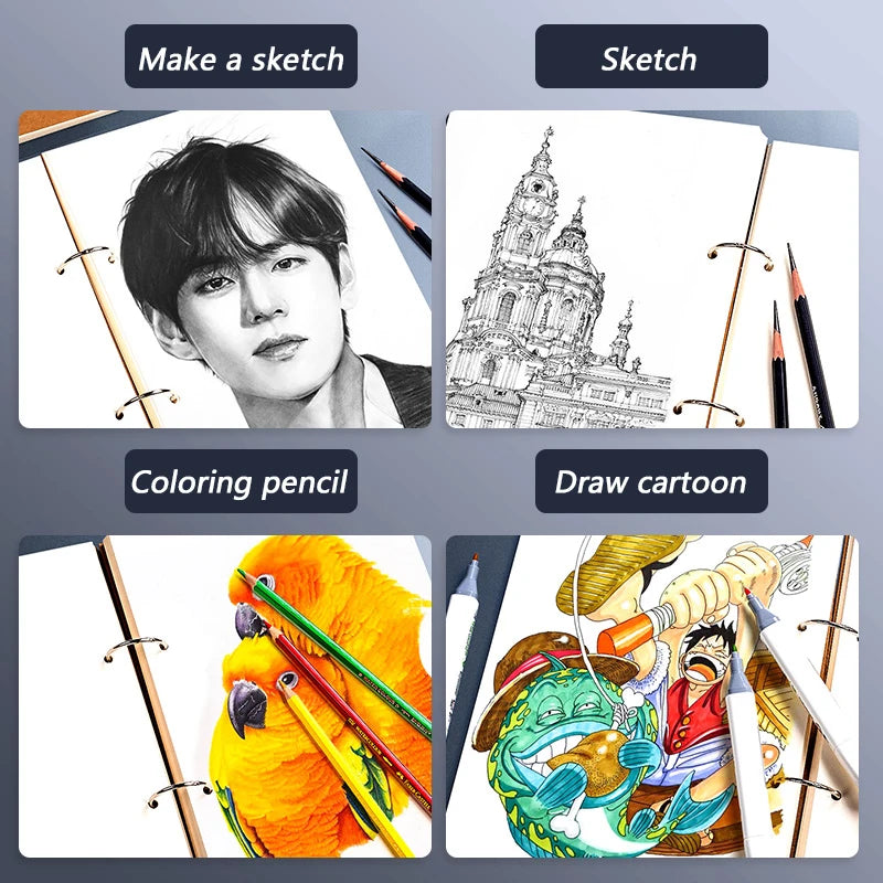 A4/A5/8K/16K/32K Sketchbook Detachable Think Paper Notebook for Painting DIY Creative Pratice Drawing Book Art School Supplies - Sun Studio