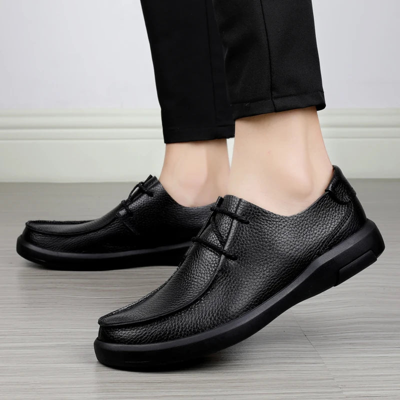 Casual Leather Shoes Men Loafers Trend Brand Business Shoes Autumn Slip on Flat Man Sneakes Comfortable Moccasins Zapatos Hombre - Sun Studio