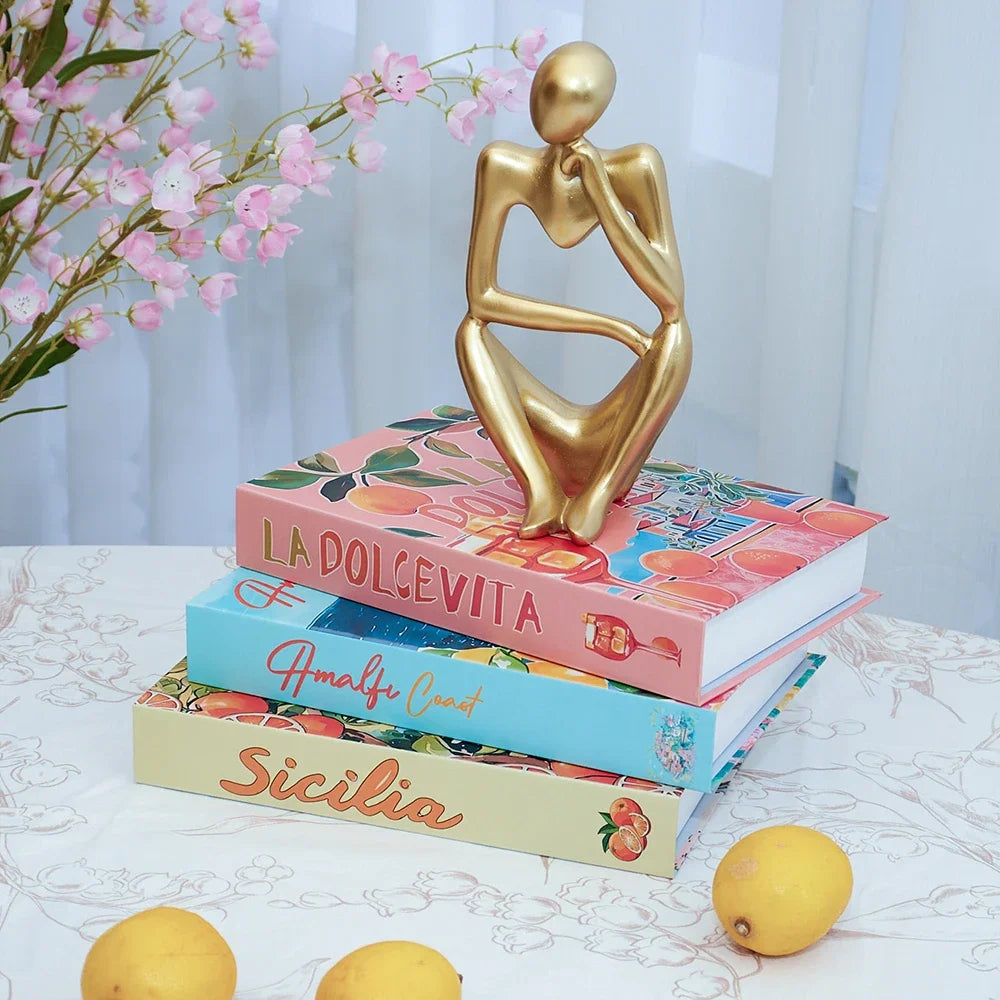 Colorful Travel Series Fake Books For Home Decor Coffee Table Ornaments Fashion Decoration Books for Living Room Amalfi Italy - Sun Studio