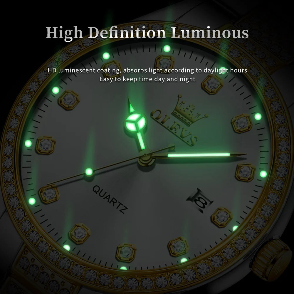 OLEVS New Fashion Mens Watches Top Brand Luxury Quartz Wrist Watch Man Sport Stainless Steel Watch for Men Reloj Hombre 2025 - Sun Studio