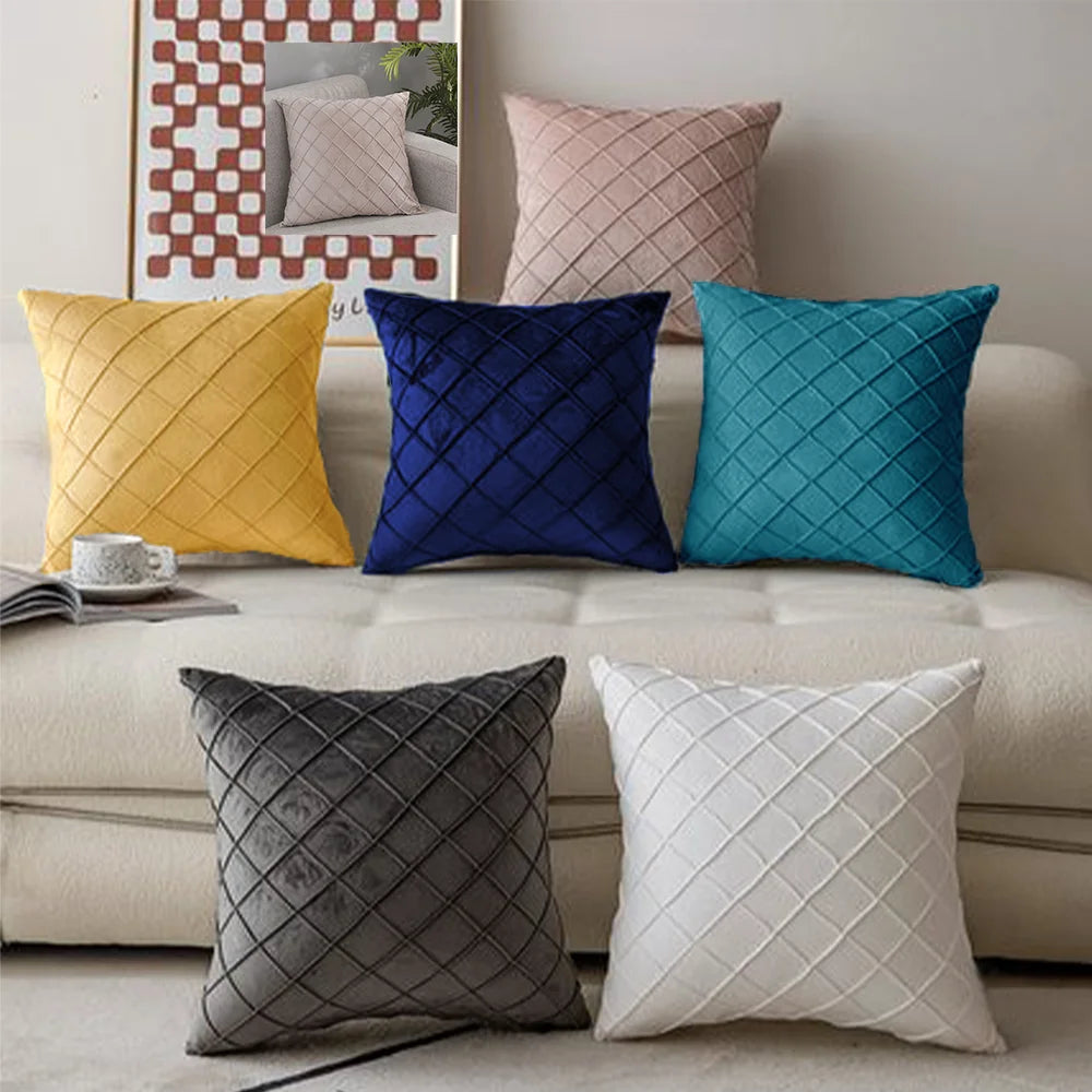 Multi-Color Velvet Cushion Cover For Sofa Living Room Soft Pillowcase Nordic Style Modern Home Decor Zipper Fundas De Cojines - Sun Studio