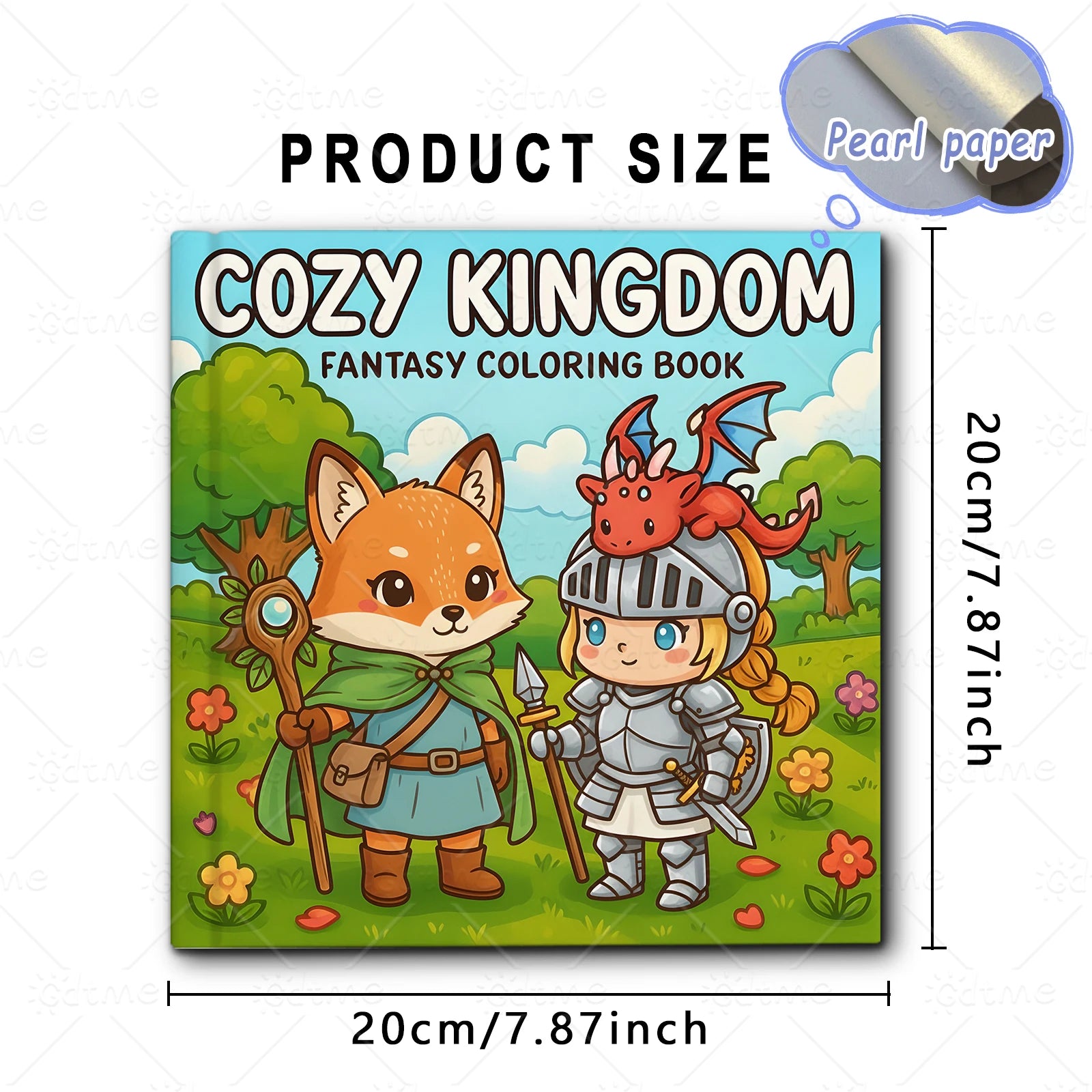 COZY KINGDOM FANTASY Bold-easy Patterns Coloring Book for Adults Cute Drawing Book Perfect Gift for Party and Birthday - Sun Studio