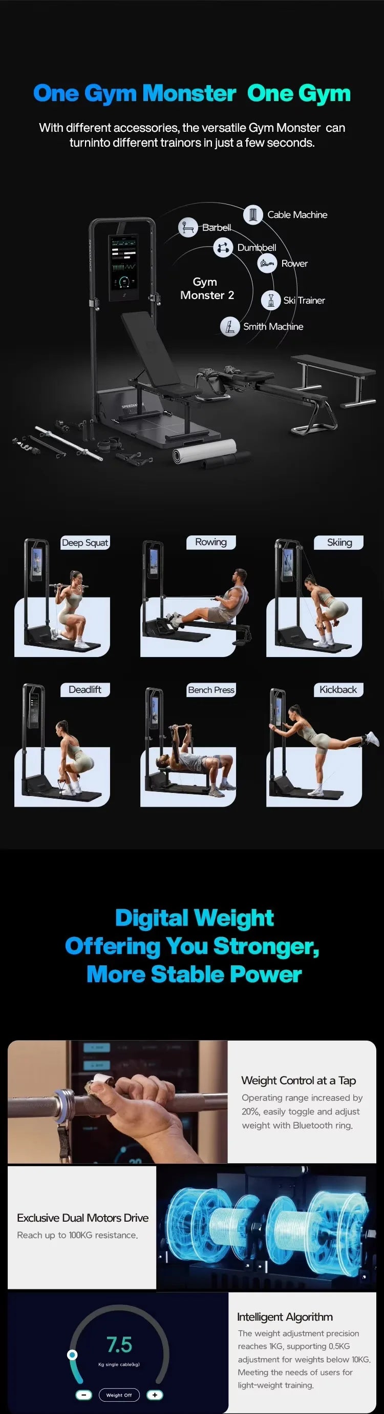 All in One Smart Home Gym Full Body Training Gym Equipment Sport Home Gym Equipment Fitness for Home Set - Sun Studio