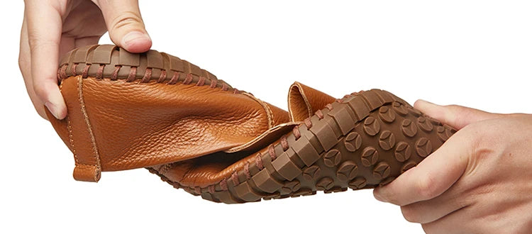 JINTOHO Big Size Men Genuine Leather Shoes Slip On Black Shoes Real Leather Loafers Mens Moccasins Shoes Italian Designer Shoes - Sun Studio