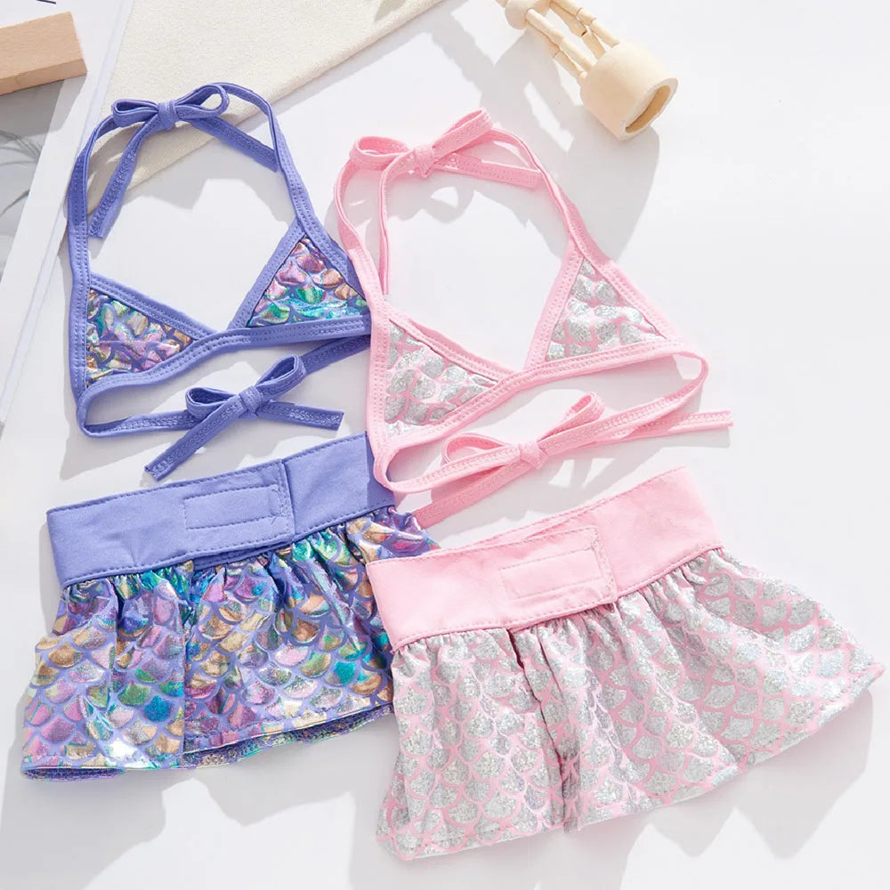 Dog Bikini Swimsuit Summer Puppy Bathing Dress Beach Clothes Cat Costume for Puppy Dog Cat Mermaid Pet Bikini for Chihuahua Pug - Sun Studio
