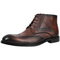 British Brock Carved Leather Boots Retro Business Formal Leather Shoes Fashion Men's Boots Cowhide Men's Short Boots - Sun Studio