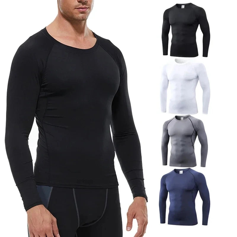 Fitness clothes men's outdoor sports quick drying short sleeved t-shirt training pro running stretch tight fitting clothes yoga - Sun Studio