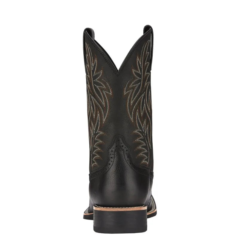 Men High Boots Embroidery Retro Handmade Mens Boots Western Cowboy Boot Pointed Toe Boots Hand Stitching Outdoor Men's Shoes - Sun Studio