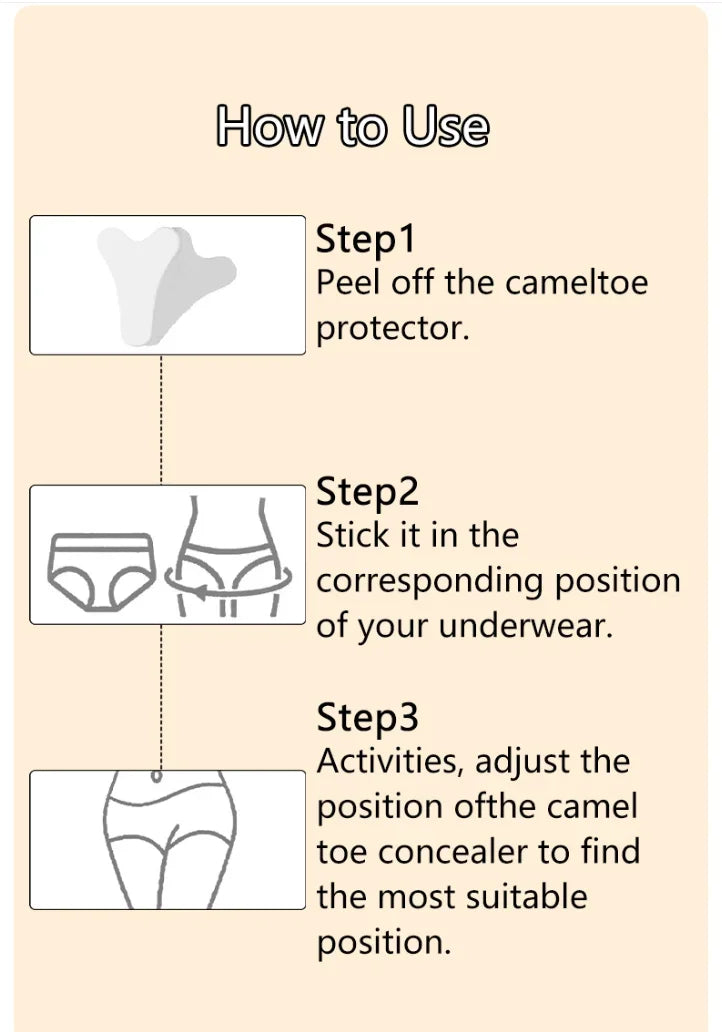 1 Piece Invisible Concealer Panties Silicone Reusable for Swimsuit Underwear Camel Toe Leggings Privacy Stickiness Self-Adhesive - Sun Studio