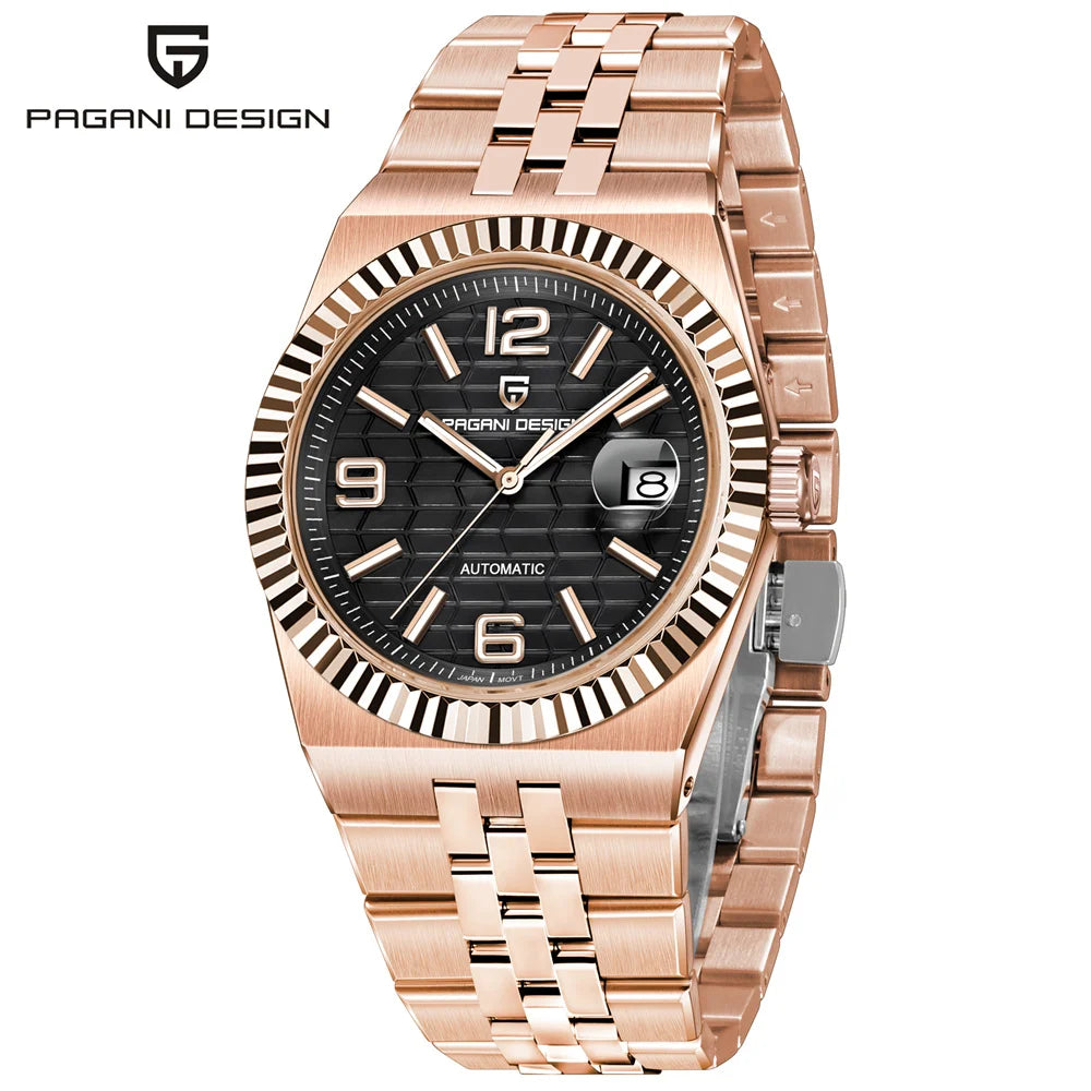 2026 New PAGANI DESIGN 3D Rhombus Dial Luxury Automatic Watch For Men Fashion Business Mechanical Wrist watches Sapphire crystal - Sun Studio