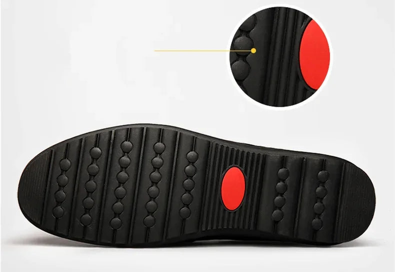 Leather Men Casual Shoes Breathable Soft Mens Loafers Italian Brand Moccasins Slip on Black Driving Shoes Plus Size 37-47 - Sun Studio