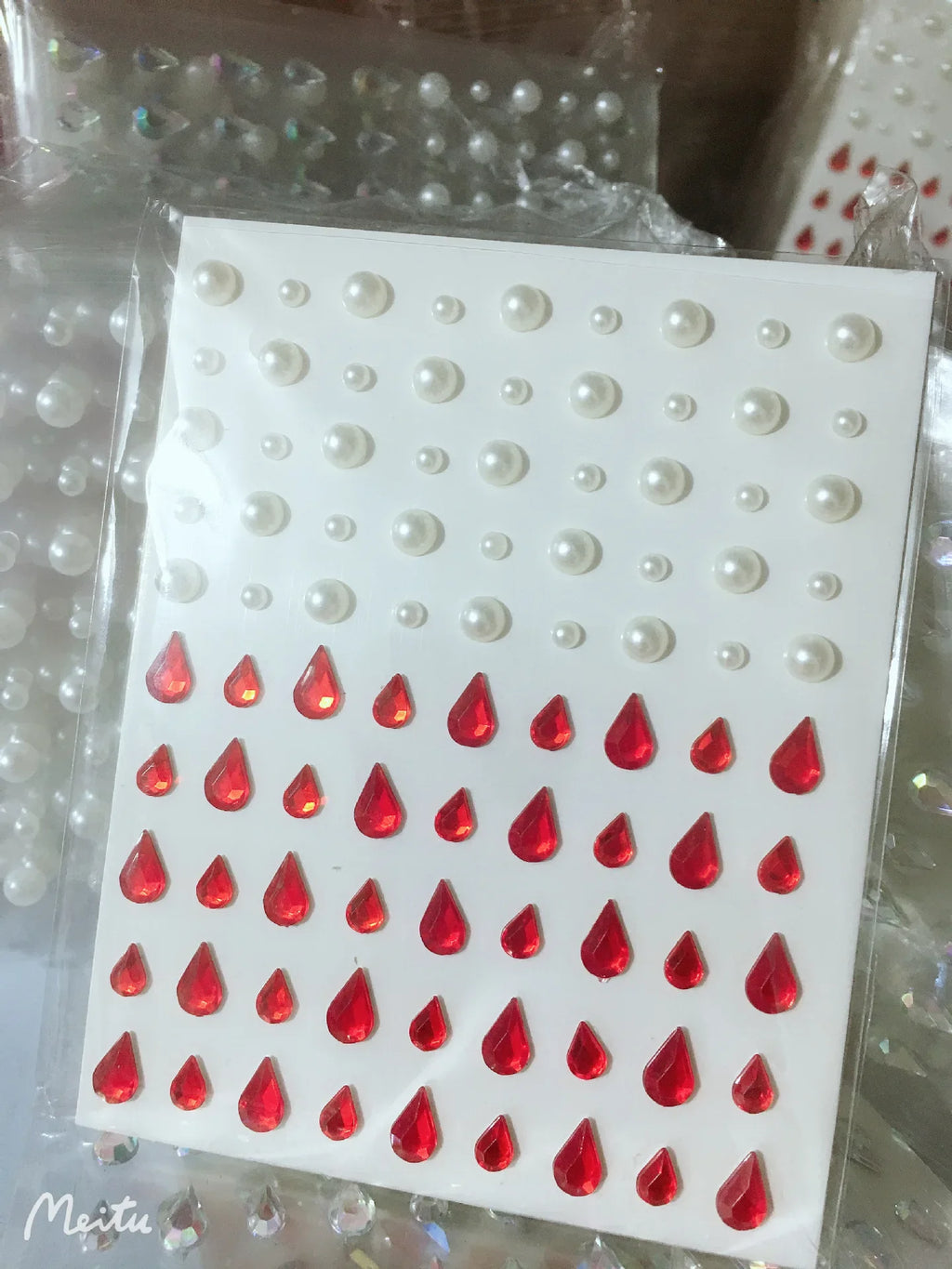 1 Pc Disposable Tattoo Stickers Face Jewelry Color Crystal Diamond DIY Eyes Face Body Waterproof Makeup Decorations Rhinestones
