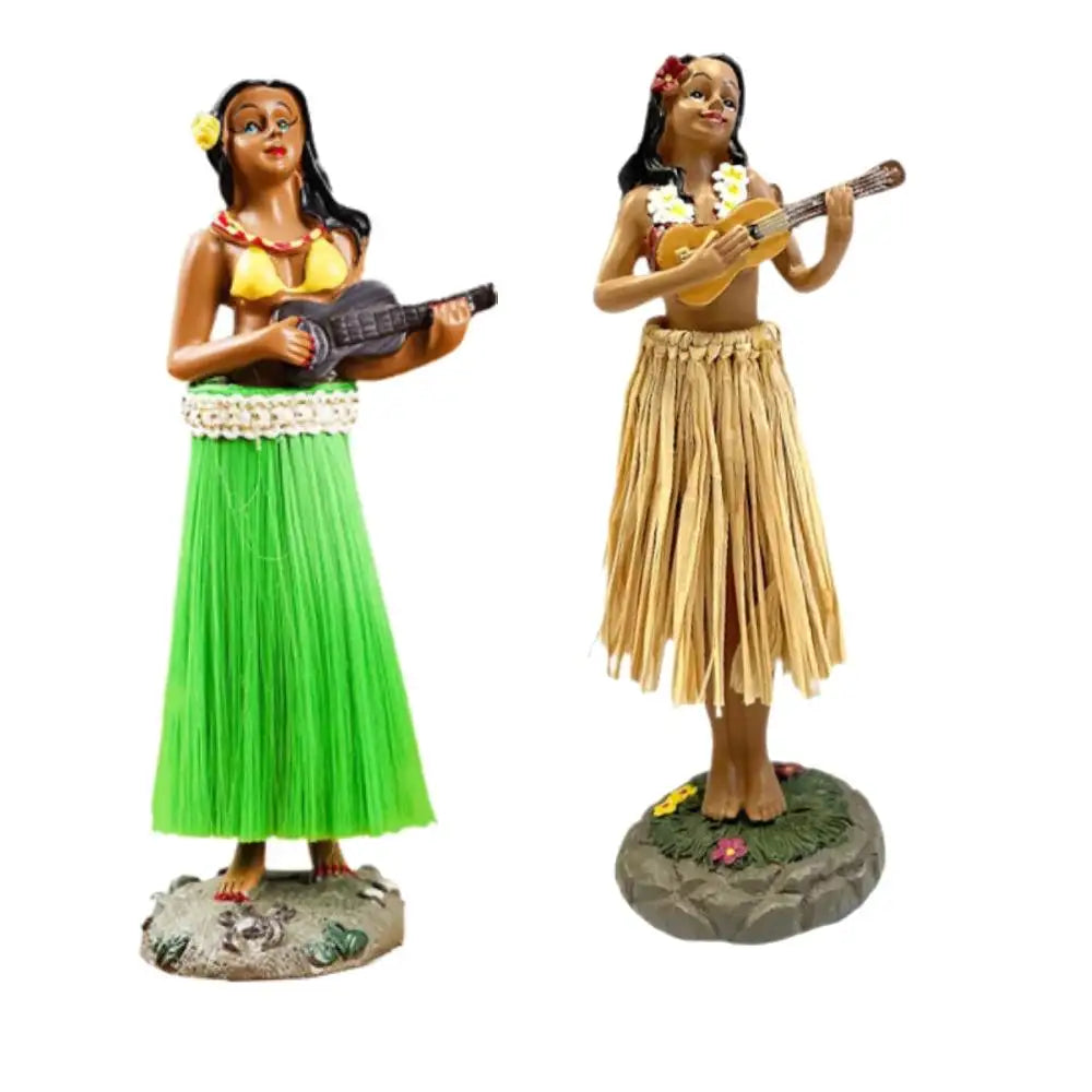 Hawaiian Hula Girl Dashboard Doll with Ukulele for Car Dashboard Collection Figurines Gifts Home Decor Mini Size Doll Dashboard - Sun Studio