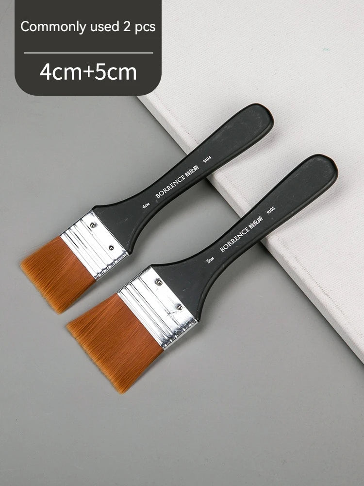 Borrence 1/2/3/5Stk Memory Nylon Pinselset für Acryl Ölmalerei Aquarell Holzmalpinsel Werkzeuge Kunstbedarf
