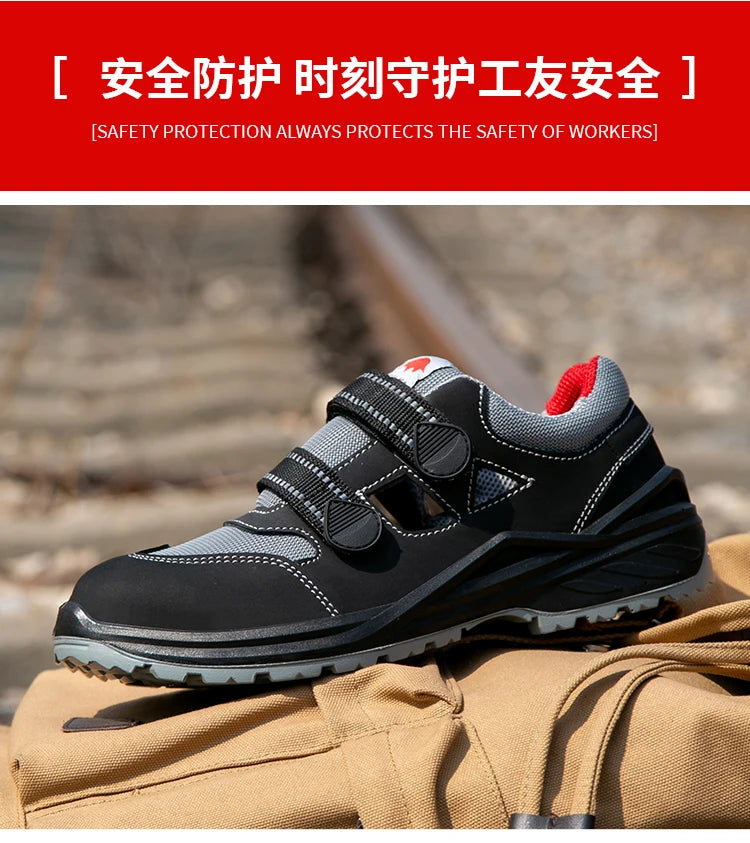 Summer Safety Shoes Men Construction Site Work Shoes Wear Resistant Anti Slip Breathable Sandals For Men Indestructible Shoes - Sun Studio