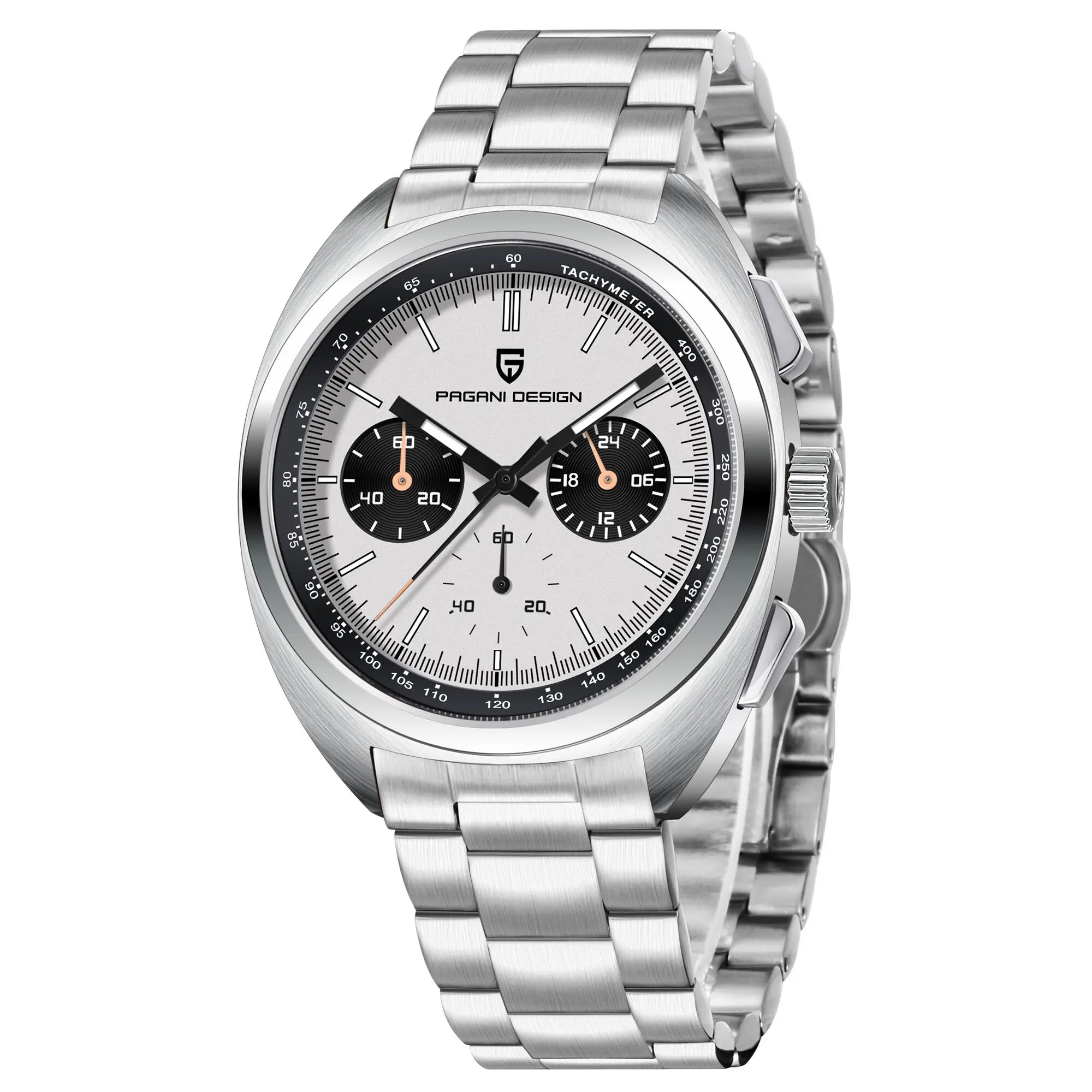 PAGANI DESIGN 2024 New Turtle Back Case Sport Chronograph Luxury Retro Quartz Watches For Men AR Sapphire glass Wrist watch Men - Sun Studio
