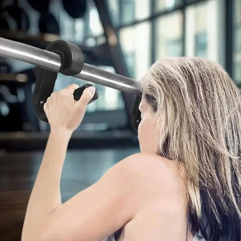 1Pair Gym Use Nylon Grip Bar, Strong Double Hook, Non-slip Design, Durable for both Home and Commercial Use - Sun Studio