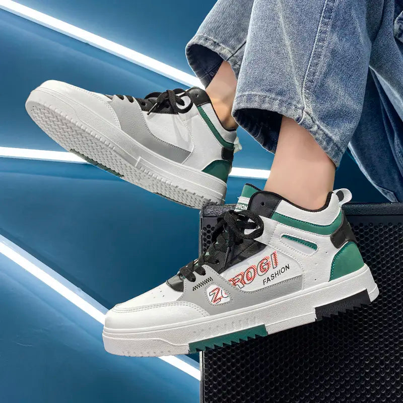 Men's Skate Board Shoes High Top Students Leisure Sports Shoes Breathable Non-slip Shoes Fashion High Top Sneakers for Men Men - Sun Studio