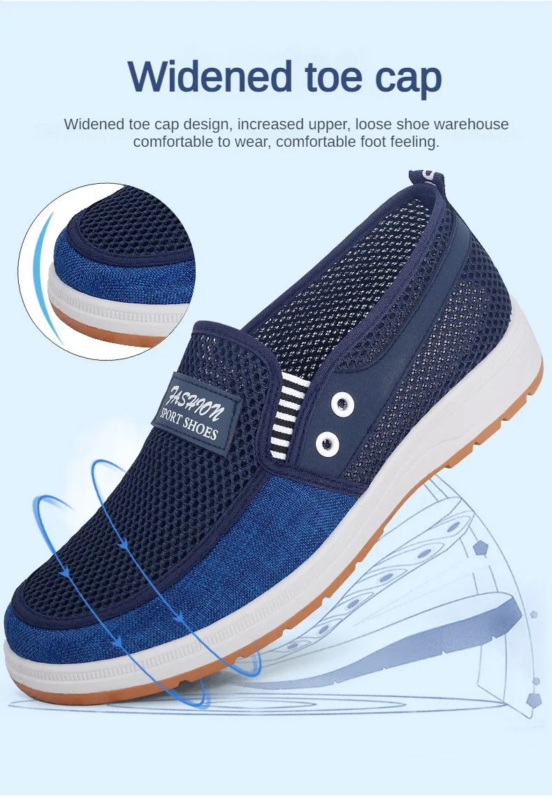 Men's  summer breathable mesh shoes, Oxford outsole, durable and non slip walking shoes, casual men's board shoes, work sandals - Sun Studio