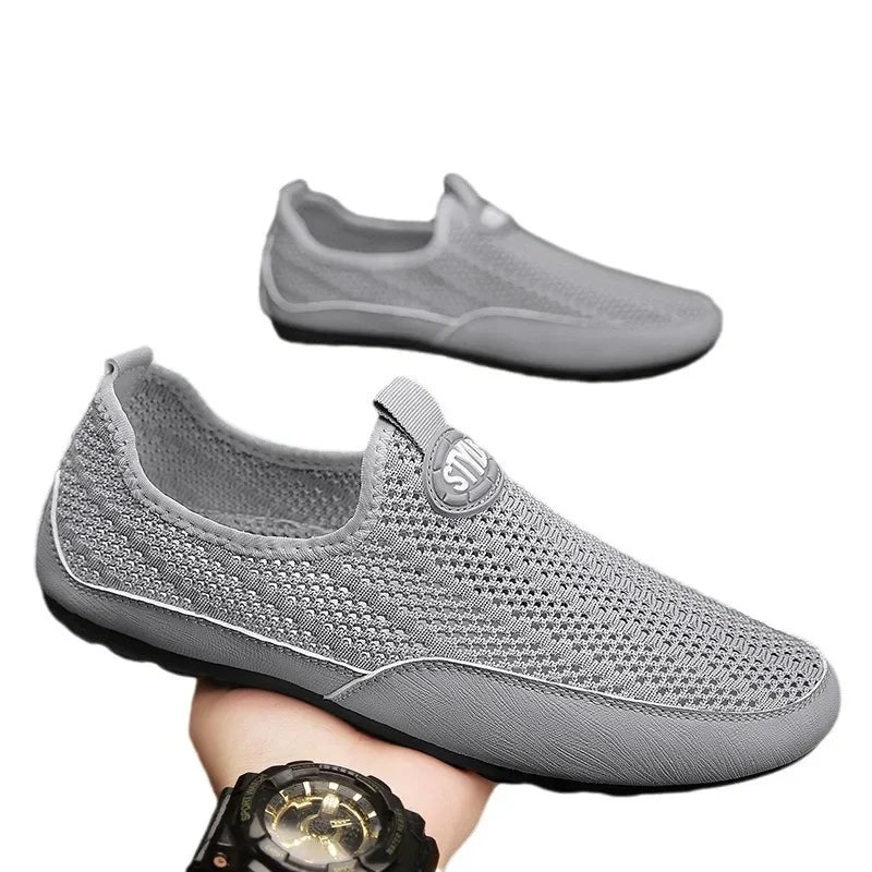 Summer Fashion Men Sneakers  All-match Casual Shoes Outdoor Breathable Loafers Mesh Surface Soft Bottom Casual Loafers 2025 - Sun Studio