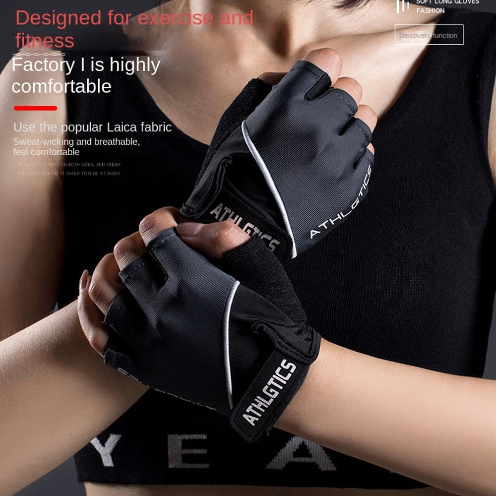 Gym Gloves for Men Women Fitness Weight Lifting Wristband Gloves Body Building Training Sports Exercise Cycling Glove Shockproof - Sun Studio