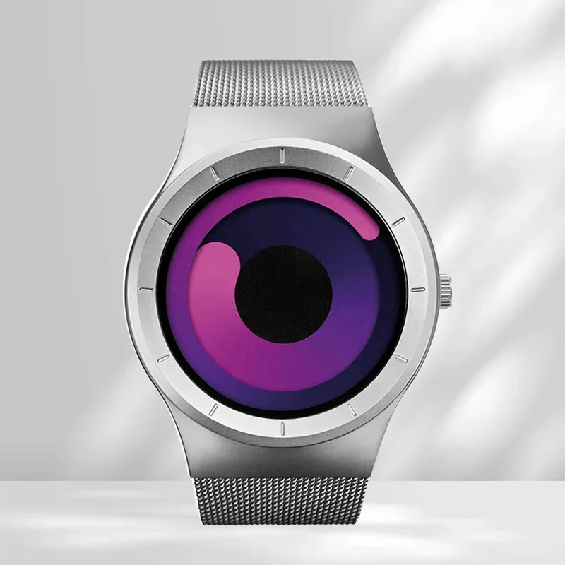 NEUE Kreative Quarz Uhren Männer Top Mode Marke Freizeit Edelstahl Mesh Band Unisex Uhr Uhr Männlich weiblich Gentleman Geschenk