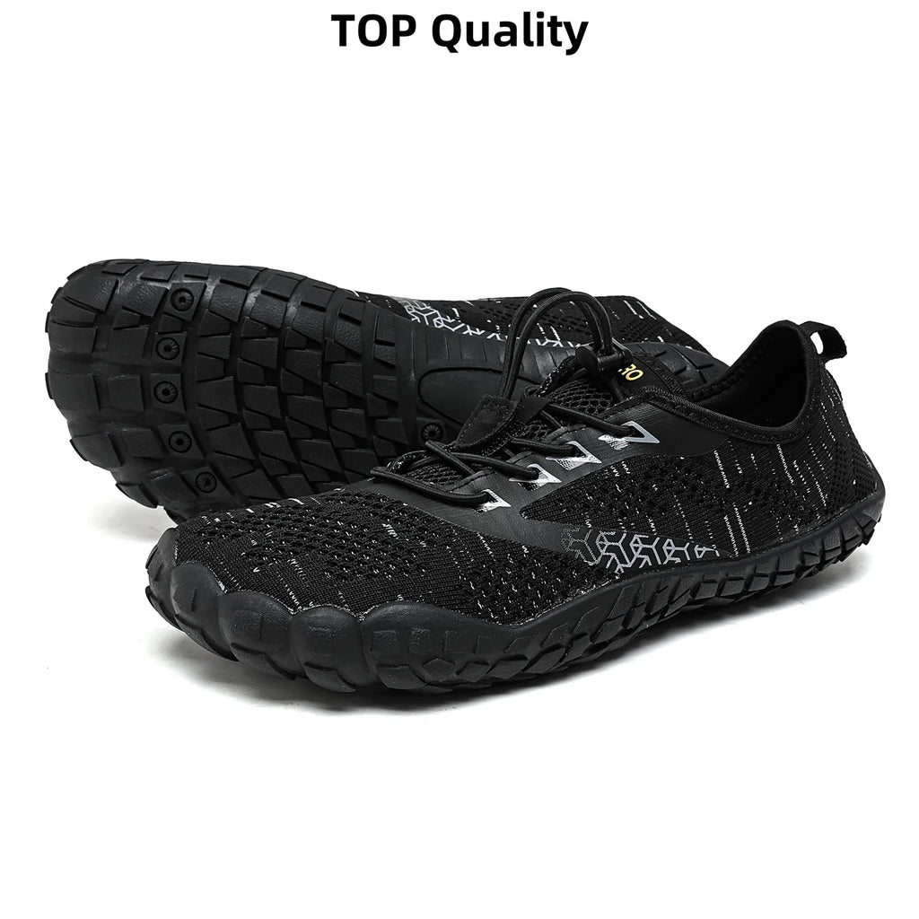 Breite Zehen Null Barfuß Schuhe Herren Minimalistische Wasserschuhe Atmungsaktiv für Wandern Felsen Klettern Ringen Trail Running Sneakers