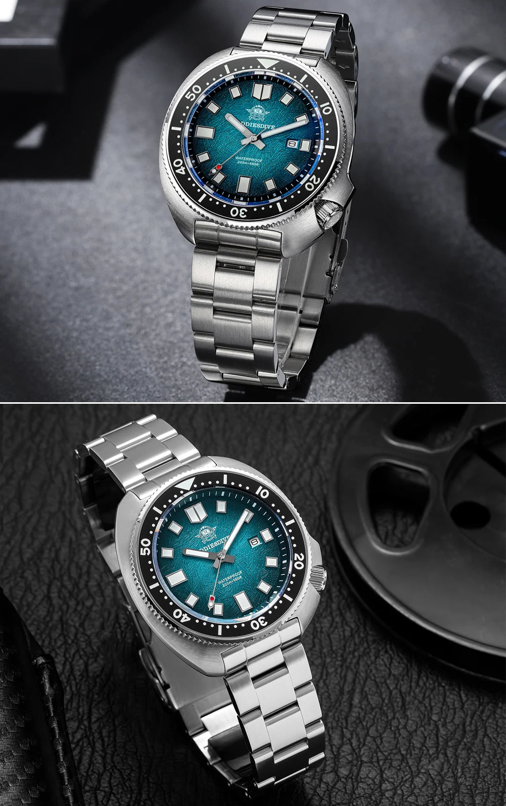 ADDIESDIVE Watch For Man AD2511 Sapphire Glass Window Display BGW9 Luminous 200M waterproof 316L Stainless Steel Quartz Watches - Sun Studio