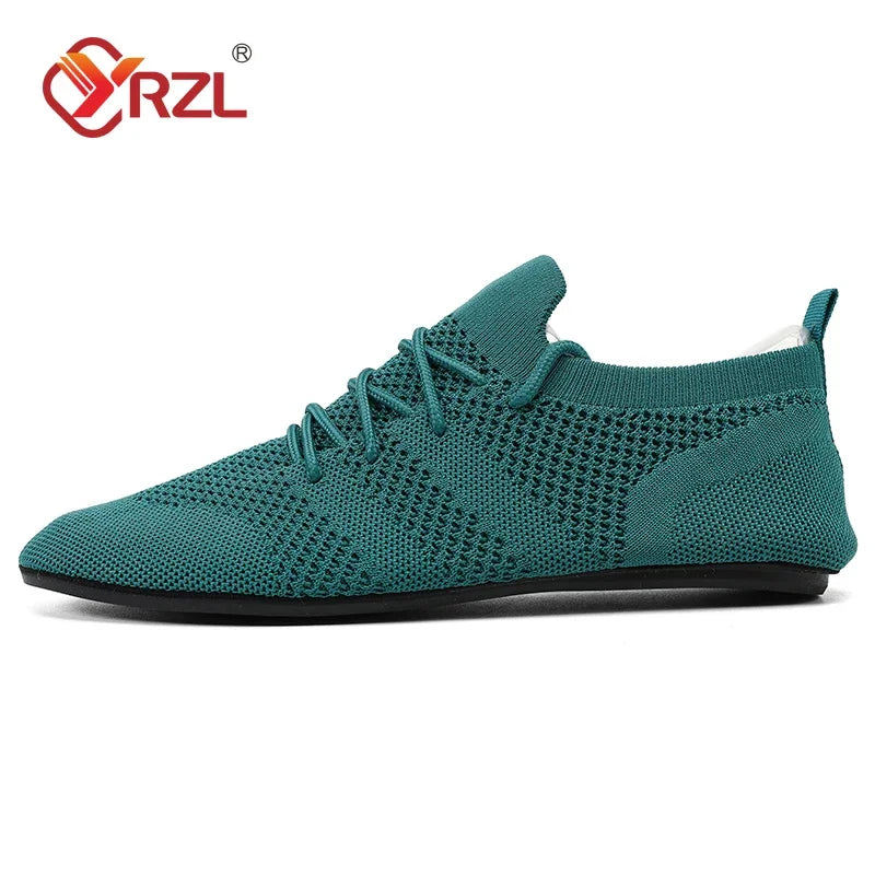 YRZL Mesh Loafers Men Driving Moccasins High Quality Flats Walking Shoes Breathable Non Slip Casual Loafers Summer Mens Shoes - Sun Studio