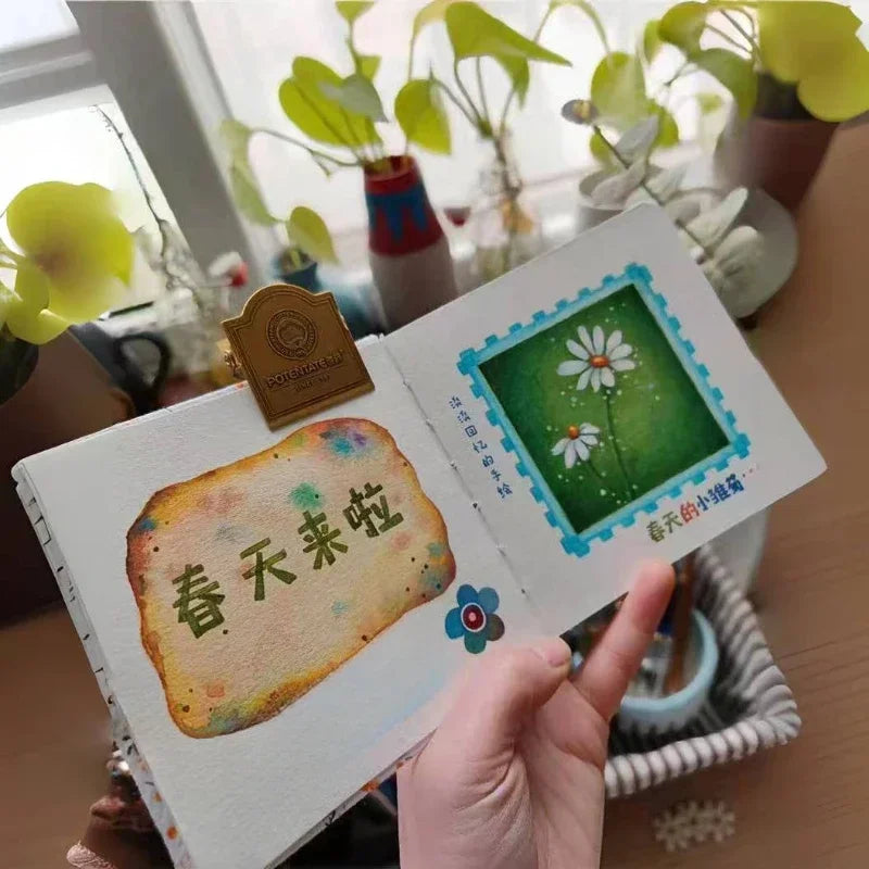 POTENTATE 100% Cotton Watercolor Book Square Sketchbook 300g Art Drawing Sketch Pad potentate бумага акварели - Sun Studio