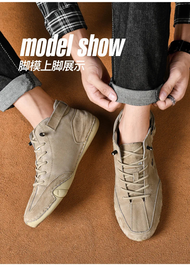Men Leather Casual High Top Sneakers Winter Fur Plush Ankle BootsNew Luxury Footwear Shoes Zapatos Hombre - Sun Studio