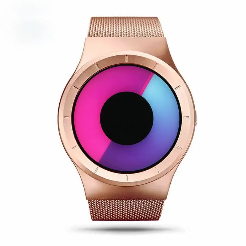 Relogios Masculino Creative Quartz Watches Men Fashion Brand Fashion Stainless steel Unisex Watch Clock Male female Designer - Sun Studio