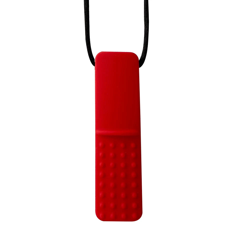 1pcs Silicone Teether Kids Chew Necklace Sensory Chewy Pendant Oral Motor Toys Therapy Tools for Autism ADHD chidren's goods
