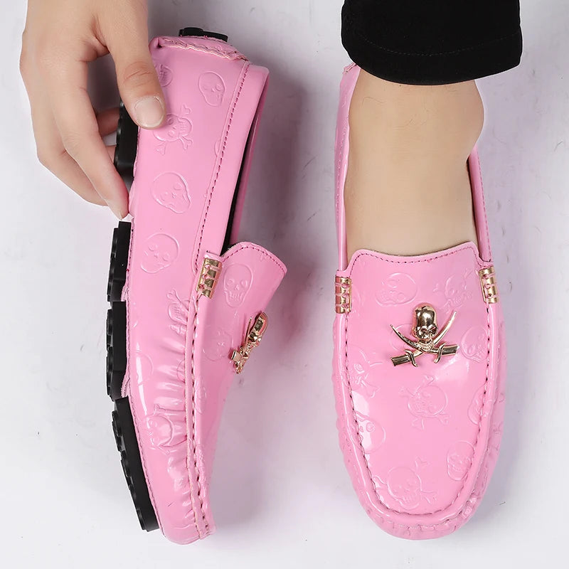 Luxury Style Male Formal Wedding Shoes Slip-on Men Pink Fashionable Casual Moccasins Shoes Big Size 47 48 Adult Party Shoes - Sun Studio