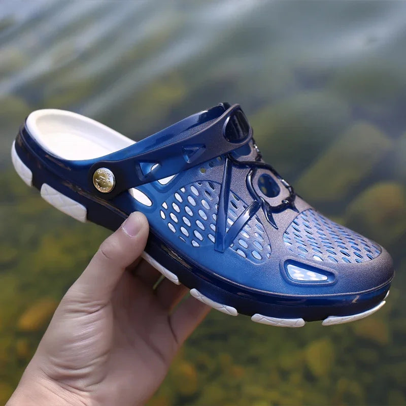 Fashion Slippers Casual Sandals Breathable Non-slip Comfortable Beach Shoes High Quality Home Slippers Outdoor Walking Male Shoe - Sun Studio