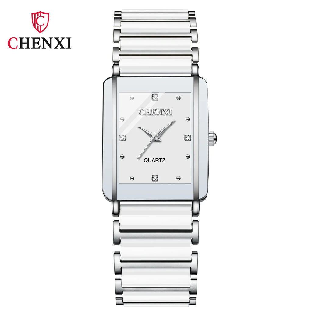 CHENXI 104A Top Brand Luxury Couple Watch Men's and Women's Imitation Ceramic Strap Exquisite Date Watches relojes para damas - Sun Studio