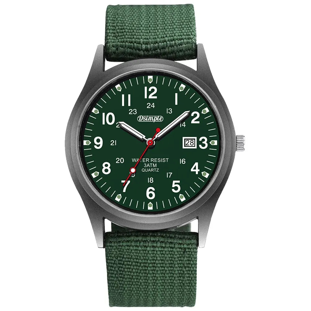 Fashion Mens Watches Luminous Hands Clock Luxury Military Sports Calendar Quartz Wristwatch Men Casual Nylon Watch Reloj Hombre - Sun Studio