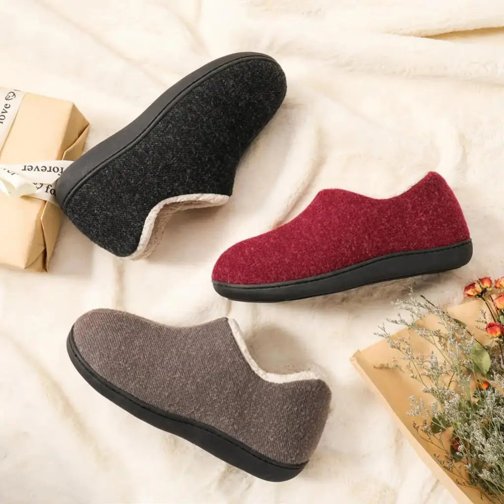 Asgard Winter Cotton Slippers For Men Outdoor Non-slip Warm Slippers Indoor Memory Foam Home Slippers Fashion Casual Furry Shoes - Sun Studio