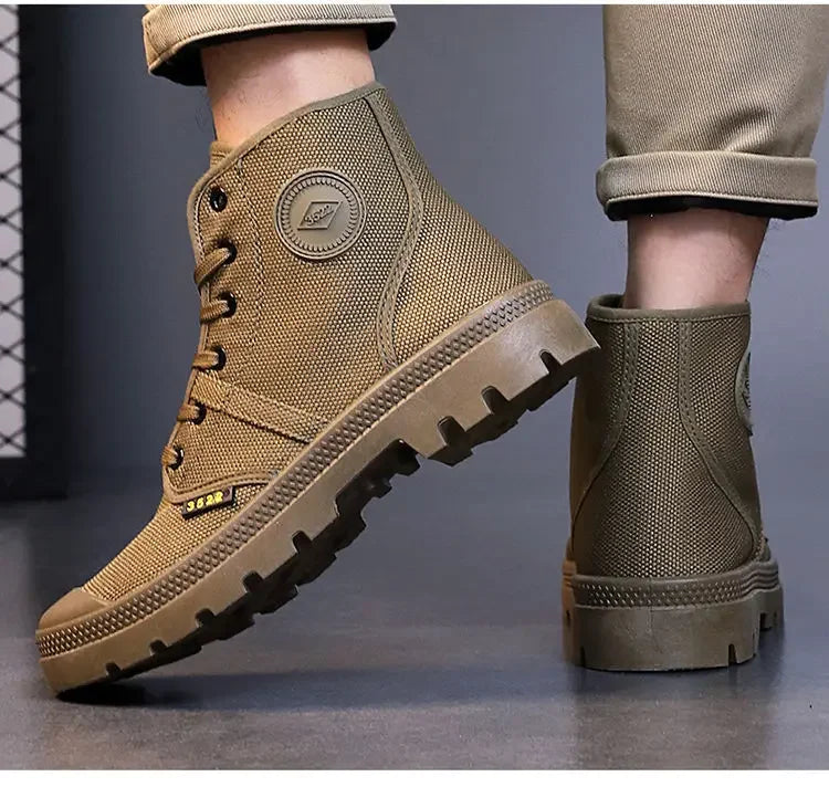 Male Shoes Hiking Outdoor Rubber Men's Boots Lace Up Original Deals Vintage In Promotion Y2k Offers Trendy 2025 Footwear New - Sun Studio