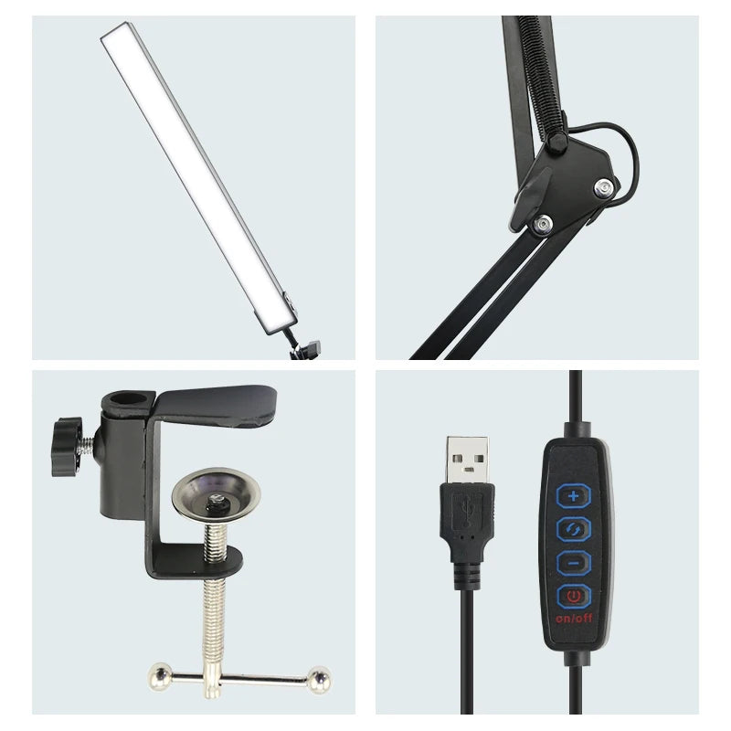 TAIDU Tattoo Adjustable angle Led Work Light 12W Steel with portable Tattoo Lighting clamp Led working lamp Tattoo Equipment - Sun Studio