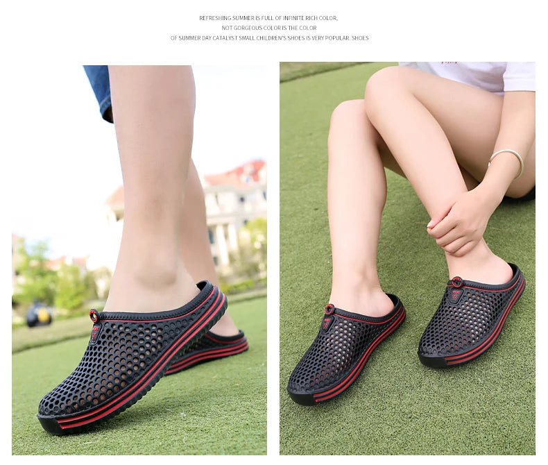 YRZL Sommer Herren Sandalen Leichte EVA Herren Freizeit Schuhe Lochschuhe Clogs Liebhaber Zuhause Garten Outdoor Männliche Strand Flache Hausschuhe