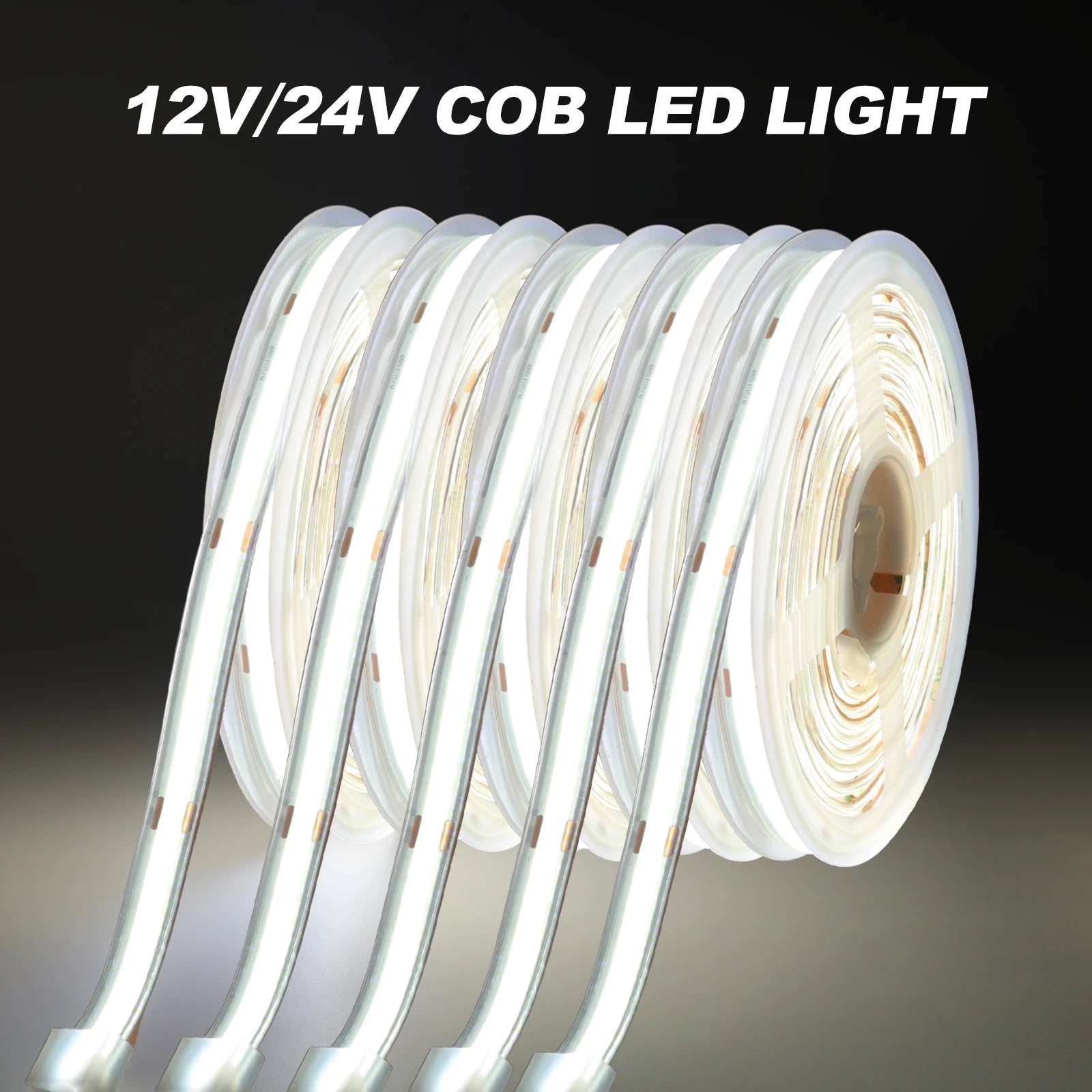 480Leds/M DC 12V 24V COB Neon Strip Waterproof 3000K 4000K 6000K Home Decor High Brighter Flexible Ribbon Rope LED Light - Sun Studio