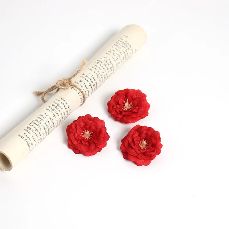 10/20Pcs Artificial Flowers Mini Head Silk Fake Flowers For Home Decor Garden Party Wedding Decoration Craft Wreath Accessories - Sun Studio