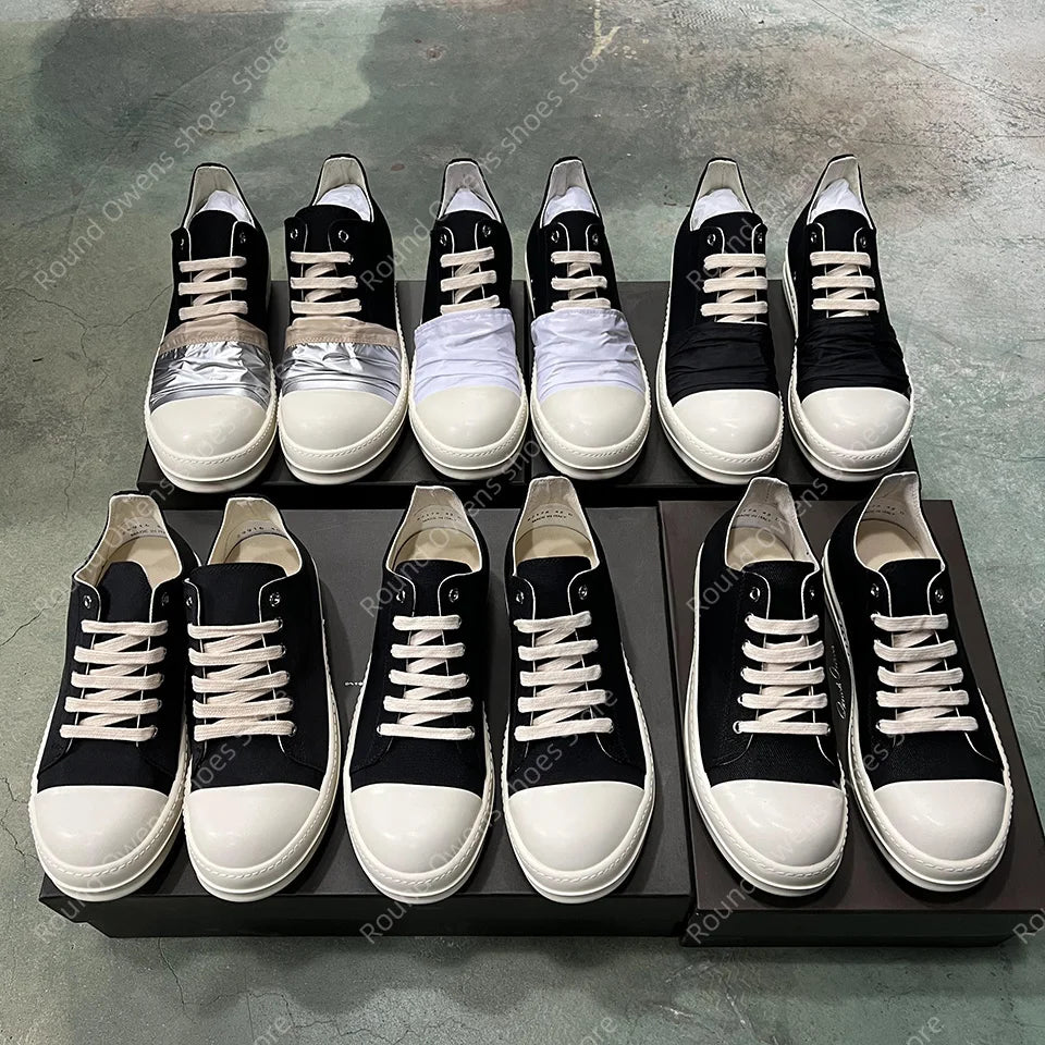Freizeitschuhe Herren Canvas Niedrig Top Qualität Ro Schnürschuhe Dicke Sohle Atmungsaktive Luxus Designer Klassische Trainer Damen Flach Sneakers
