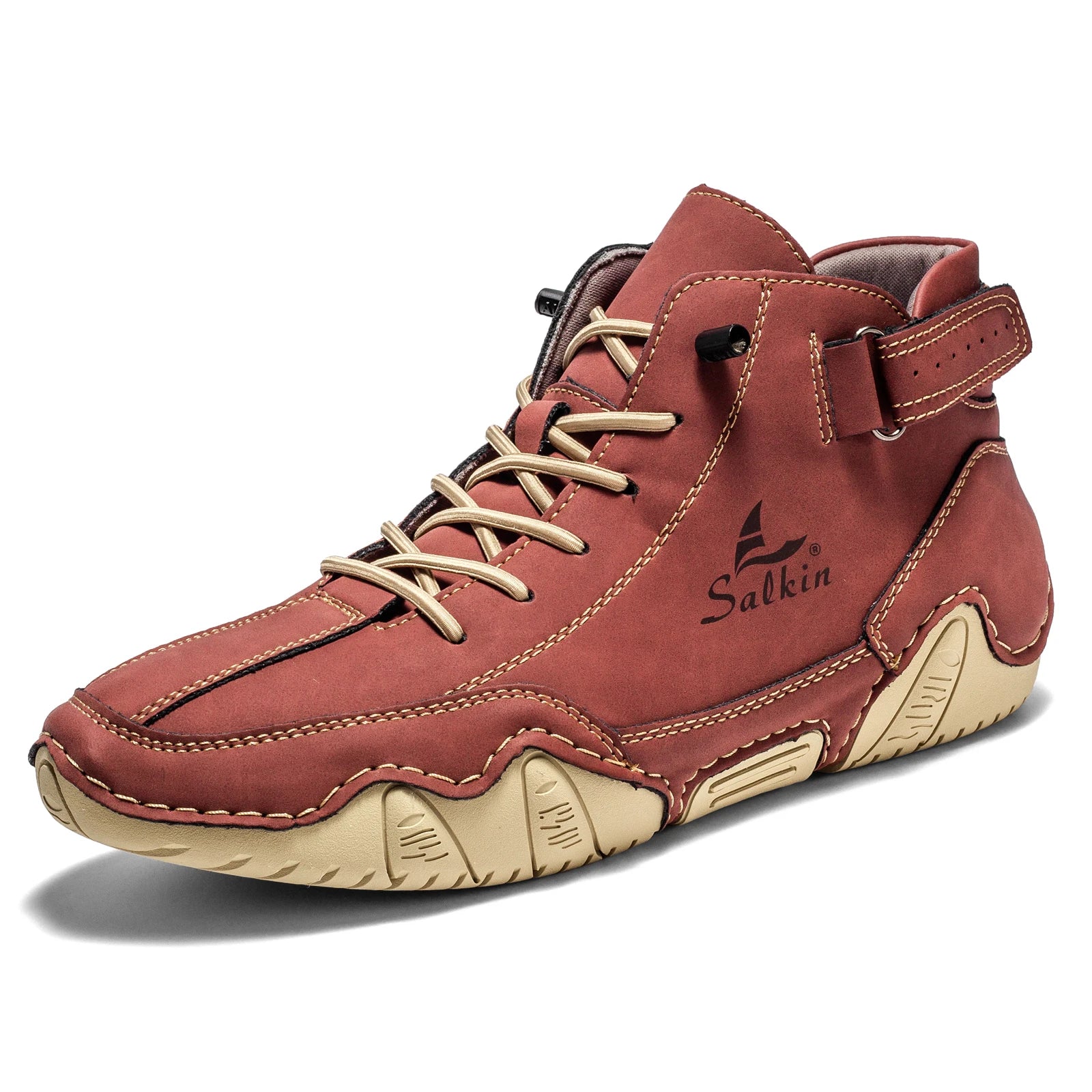 Neue 2025 Handgemachte Leder Freizeit Herren Schuhe Design Sneakers Herren Atmungsaktive Leder Schuhe Herren Stiefeletten Outdoor