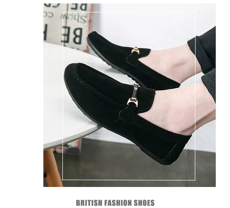 Summer New Trendy Men's Shoes High Quality Soft Loafers Moccasins  Suede Casual Flats Outdoor Light Walking Men's Shoe Zapatos - Sun Studio