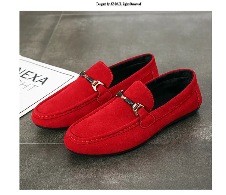 Summer New Trendy Men's Shoes High Quality Soft Loafers Moccasins  Suede Casual Flats Outdoor Light Walking Men's Shoe Zapatos - Sun Studio