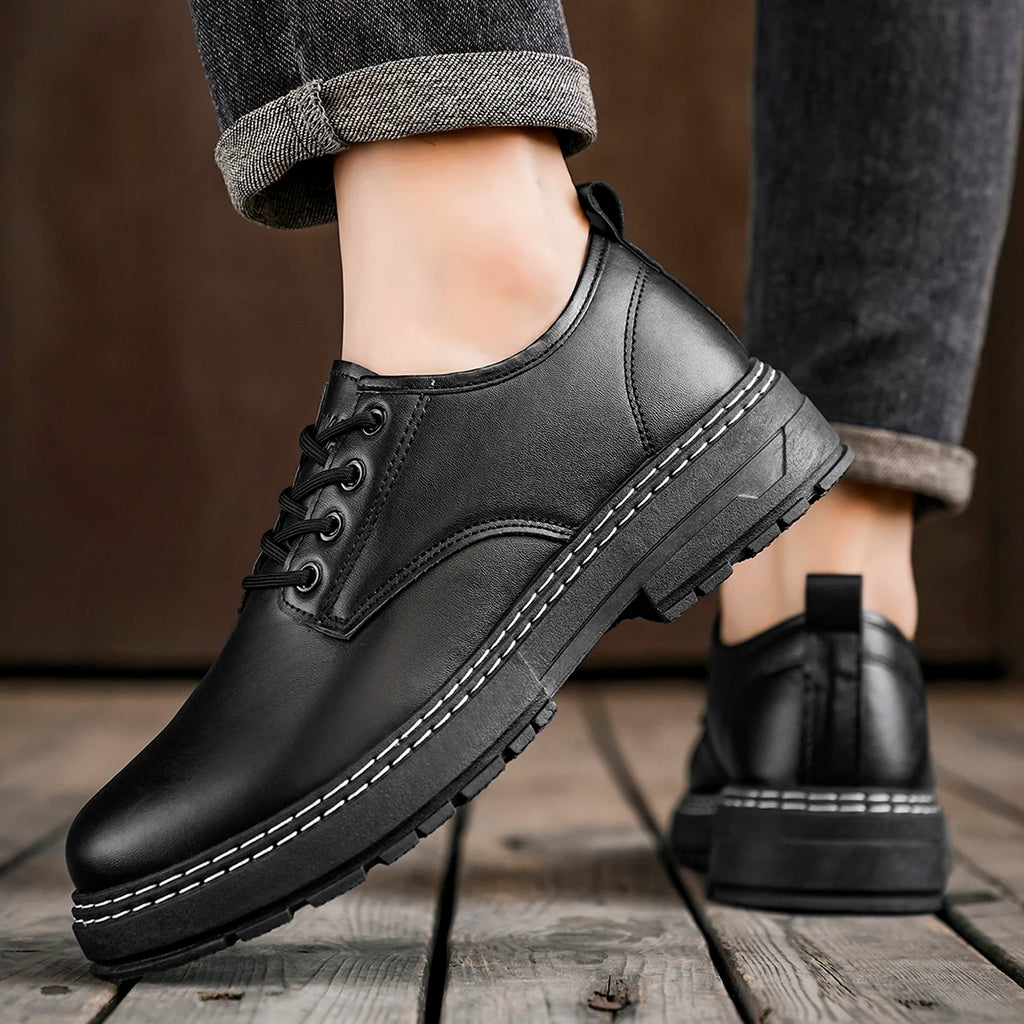 2025 New Men's Leather Shoes - Durable, Comfortable, Breathable & Stylish - Sun Studio