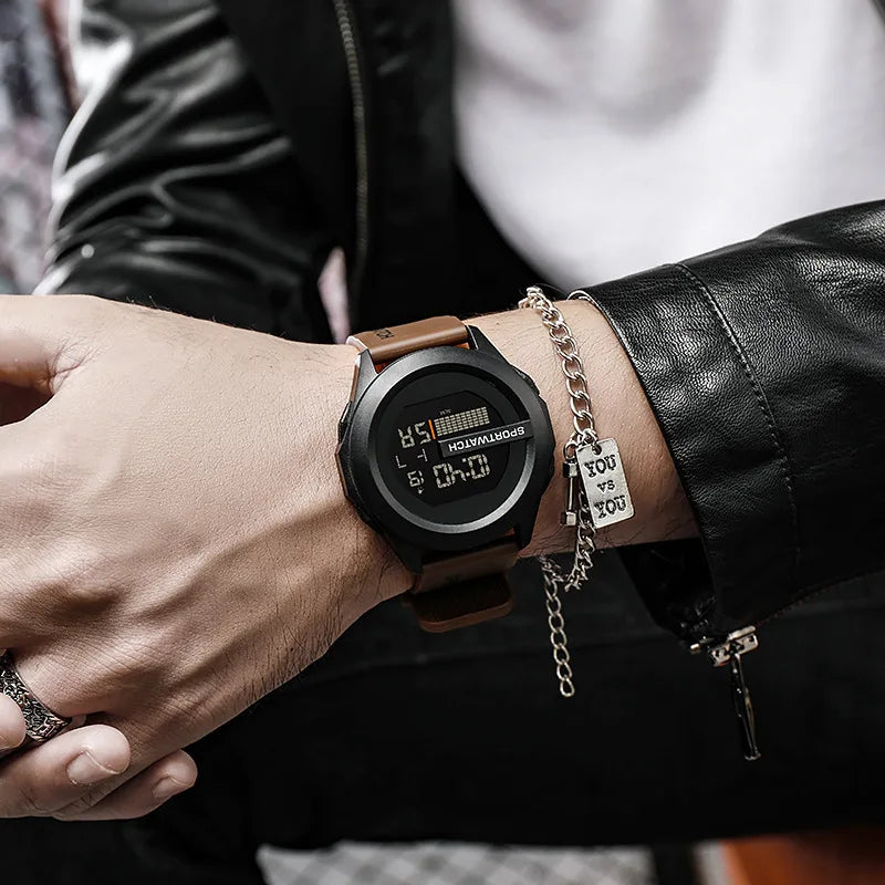 Men's Sports Watches Luxury Digital Watch Stopwatch Luminous Date Week Multifunction Fitness Electronic Wristwatch Reloj Hombre - Sun Studio