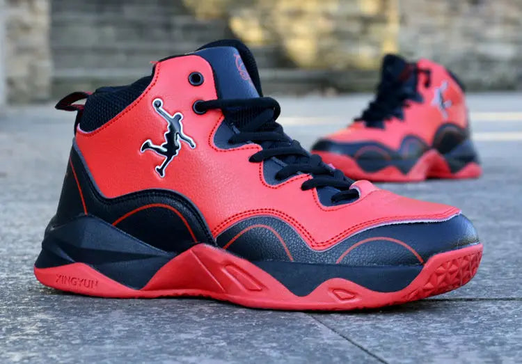 Marke Professionelle Herren Weiße Rote Blaue Basketballschuhe Basketball Sneakers Rutschfest Hochschaft Paar Herren Basketballstiefel